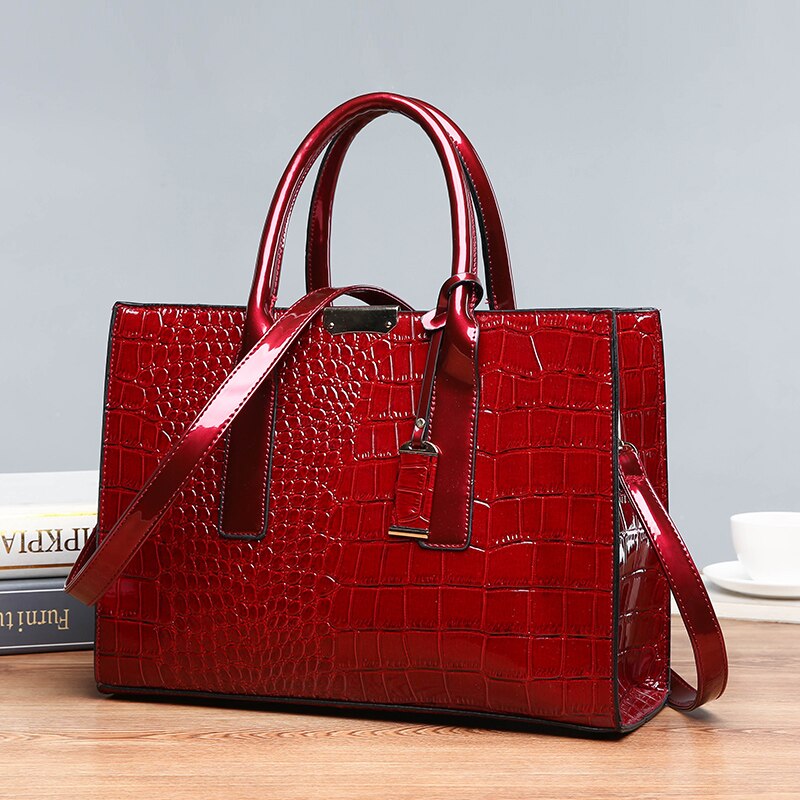 Marc Fisher Shoulder Bag Handbag Purse Black Faux Crocodile Print Gold Snap  | eBay
