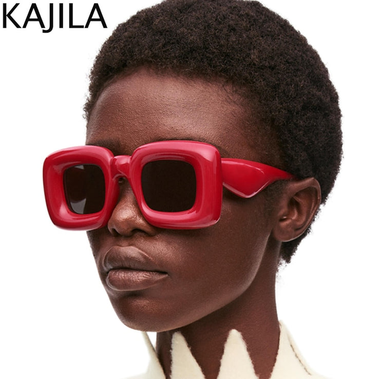 Oversized Square Sunglasses Women Big Frame Rectangle Ladies Shades Eyewear-FrenzyAfricanFashion.com