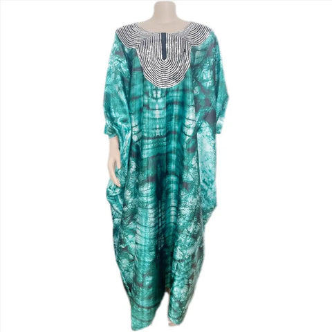 Image of African Dresses for Women Summer Fashion Women Sequined Long Dress-FrenzyAfricanFashion.com
