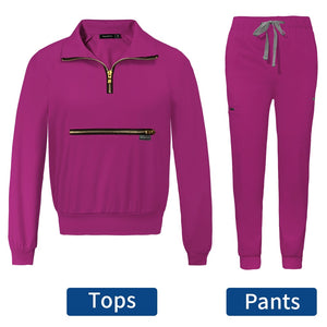 Scrubs Set Uniform Long Sleeved Medical Hospital  Veterinary Nurse Uniforms