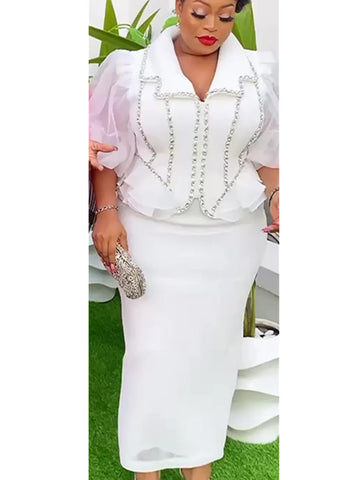 Image of Tops And Skirts Suits Plus Size Dresses-FrenzyAfricanFashion.com