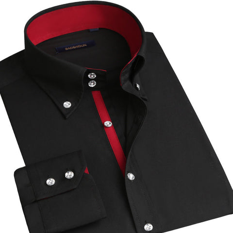 Image of Jenkins Business Dress Shirts Slim Fit Designer Shirts-FrenzyAfricanFashion.com
