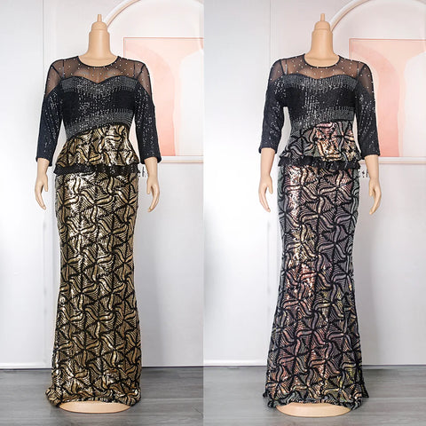 Image of Plus Size African Party Long Dresses-FrenzyAfricanFashion.com