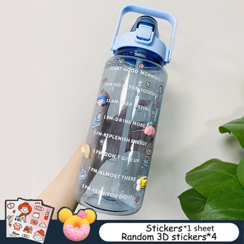 2L Large Capacity Water Bottle Sports Fitness – FrenzyAfricanFashion.com