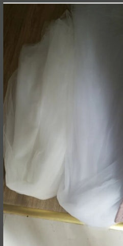 Image of Detachable skirt wedding Overskirt Tulle Train Decorated lace Petticoat-FrenzyAfricanFashion.com