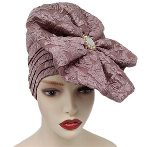 Big Flowers Pleated Top Hats Headtie