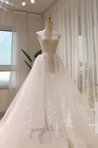Image of Shirlis 4 Layers Detachable Wedding Lace Train Only.-FrenzyAfricanFashion.com