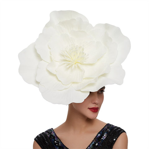 Image of Large Flower Fascinator Hat-FrenzyAfricanFashion.com