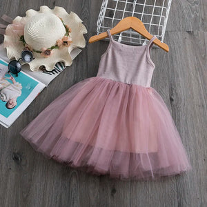 Summer Cute Girls Sequined Princess Dress Kids Sleeveless