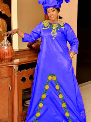 Boubou Bazin Riche Long Dresses For Gambia Women Party Clothing 2023 Top Quality Bazin Riche Dashiki Robe Large Size Bazin