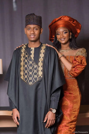 African Clothes Man Embroidery Design Top Long Sleeve with Pants-FrenzyAfricanFashion.com