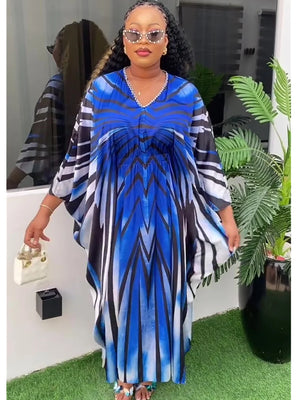 Dashiki Ankara Outfit Gown Abayas Robe Muslim Kaftan Chiffon Maxi Dress