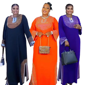 The New Listing moroccan caftan woman Rhinestone decoration nigerian traditional dress for women dress women elegant luxury-FrenzyAfricanFashion.com