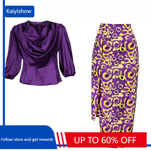 Image of Two Pieces Set Tops And Skirts Suits Ankara Outfits Plus Size Lady Party-FrenzyAfricanFashion.com