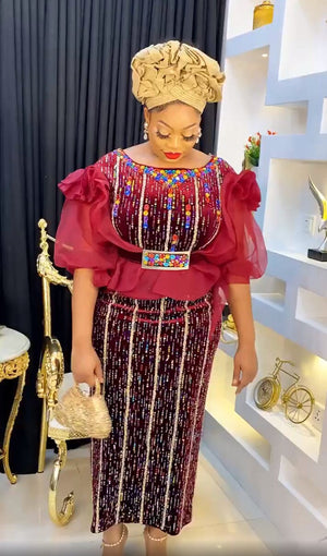 Dashiki Dresses Women Elegant Luxury Velvet Evening Gowns Plus Size Turkey Long Maxi Party Dress