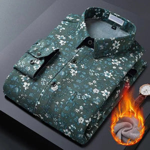 flower design high casual mens shirt