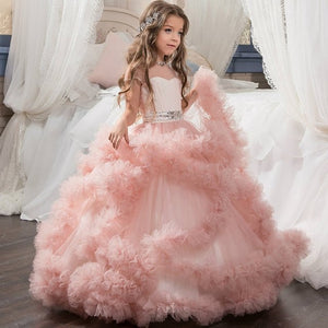 Lace Flower Girls Dress Childrens Wedding Dress Girls Clothing 10 12 Years
