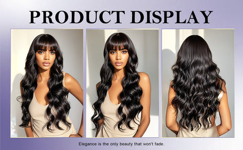 Image of Janel Women's Long Curly Wig with Bangs-FrenzyAfricanFashion.com