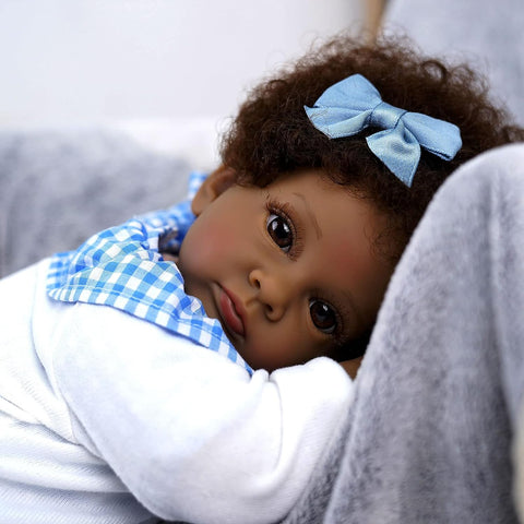 Image of Reborn Flesh tone Black Baby Doll - Shania-FrenzyAfricanFashion.com