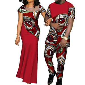 Red Couple Clothing Outfit Set I LOVE YOU 2-FrenzyAfricanFashion.com