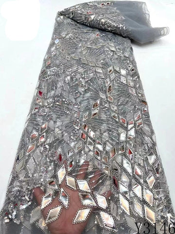 Image of Luxury Beaded Fabric Lace - Lucy-FrenzyAfricanFashion.com