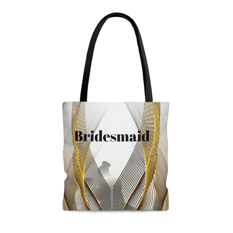 Image of Custom Bridesmaids Gift White Tote | Practical Wedding Gift | Bridal Shower | Women Engagement Bridal Team Handbag-FrenzyAfricanFashion.com