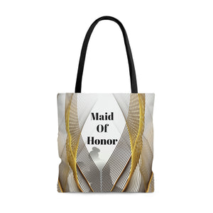 Maid Of Honor Gift Bag | White Tote | Practical Wedding Gift | Bridal Shower Gifts-FrenzyAfricanFashion.com