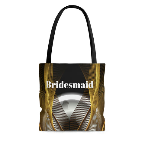 Image of Bridesmaids Gifts | Custom Black Tote | Practical Wedding Gift | Bridal Shower | Bridal Team Handbag-FrenzyAfricanFashion.com