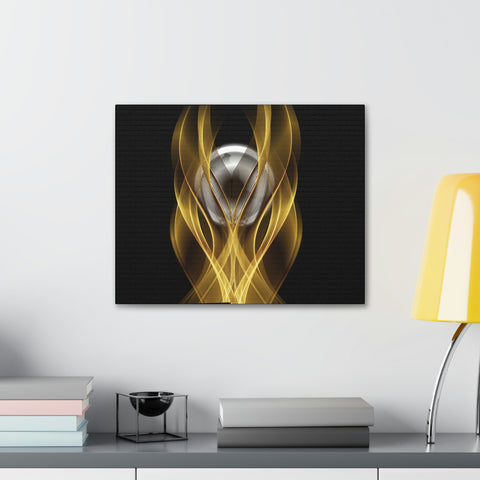 Image of Home Decor Custom Wall ART | Canvas Frame Gold and Black Print | Painting Poster | Abstract Design | Modern Home Office Wall Frame | Firelin-FrenzyAfricanFashion.com