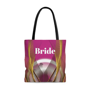 Fuchsia Bridal Tote | Custom Bridal Shower Gift Bag | Wedding Handbag | Gift For Bride | Beach Wedding Shoulder Bag-FrenzyAfricanFashion.com