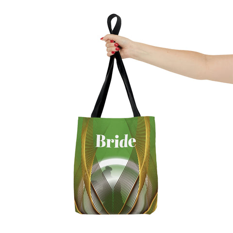 Image of Green Bridal Tote | Custom Bridal Shower Gift Bag | Wedding Handbag | Gift For Bride | Beach Wedding Shoulder Bag-FrenzyAfricanFashion.com