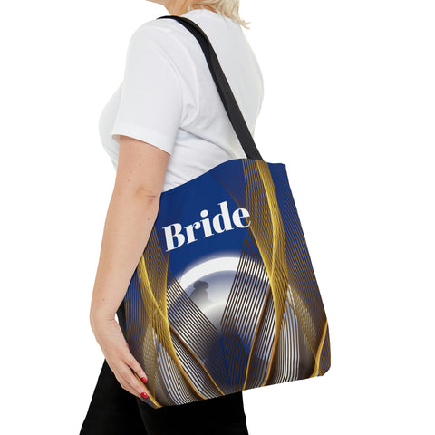 Image of Custom Bride Tote | Blue Women Shoulder Bag | Practical Wedding Gift for Her | Bridal Shower Gift | Women Engagement | Bride to be-FrenzyAfricanFashion.com