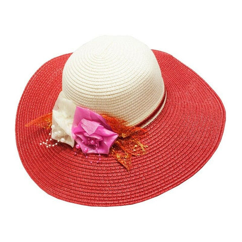 Image of WHOLESALE SUMMER HATS ROSE DESIGNS A012-FrenzyAfricanFashion.com