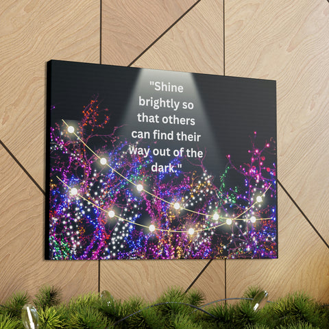 Image of Shine brightly so that others can find their way out of the dark | Canvas Print Wall Arts Beautiful Lights Landscape Room Office Decor-FrenzyAfricanFashion.com