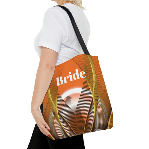 Image of Custom Bridal Tote | Orange Bag | Practical Wedding Gift | Bridal Shower | Women Engagement Bride to be Handbag-FrenzyAfricanFashion.com
