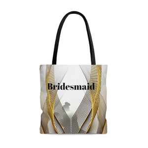Custom Bridesmaids Gift White Tote | Practical Wedding Gift | Bridal Shower | Women Engagement Bridal Team Handbag-FrenzyAfricanFashion.com