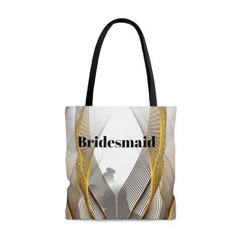 Image of Custom Bridesmaids Gift White Tote | Practical Wedding Gift | Bridal Shower | Women Engagement Bridal Team Handbag-FrenzyAfricanFashion.com