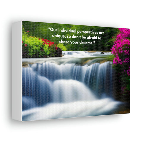 Image of Beautiful Landscape Wall Art | Canvas Room Office Waterfall Decor | Abstract Prints Inspirational | don't be afraid to chase your dreams.-FrenzyAfricanFashion.com