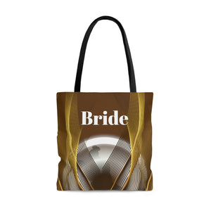 Bride Tote | Brown Pattern Women Shoulder Bag | Practical Wedding Gift for Her | Bridal Shower Gift | Women Engagement | Bride to be Handbag-FrenzyAfricanFashion.com