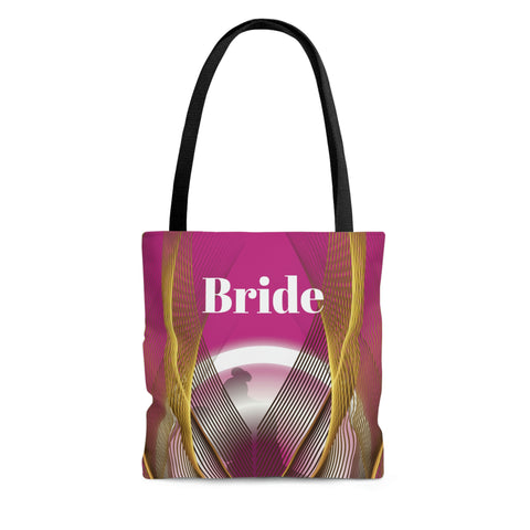 Image of Fuchsia Bridal Tote | Custom Bridal Shower Gift Bag | Wedding Handbag | Gift For Bride | Beach Wedding Shoulder Bag-FrenzyAfricanFashion.com
