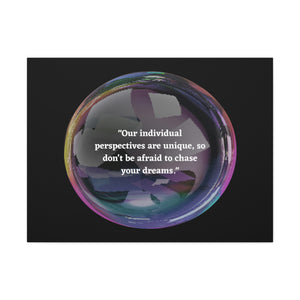 Canvas Wall Decor | House Decor | Inspirational Wall Arts | Bubble Design "Our individual perspectives are unique, chase your dreams."-FrenzyAfricanFashion.com