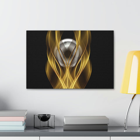 Image of Home Decor Custom Wall ART | Canvas Frame Gold and Black Print | Painting Poster | Abstract Design | Modern Home Office Wall Frame | Firelin-FrenzyAfricanFashion.com