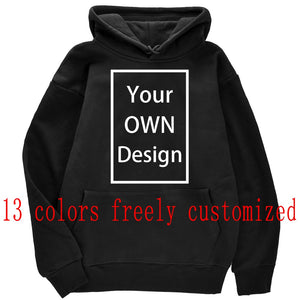 Your OWN Design Brand Logo Picture Custom Men Women DIY Hoodies Sweatshirt Hoody Clothing-FrenzyAfricanFashion.com