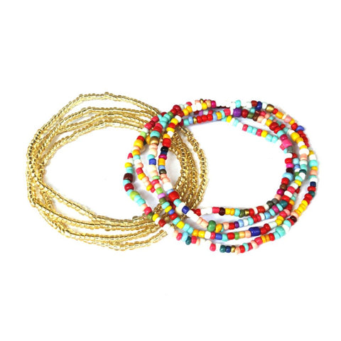 Image of Bohemia Colorful Beads Waist Belly Beach Waistband Bikini Beads Jewelry-FrenzyAfricanFashion.com