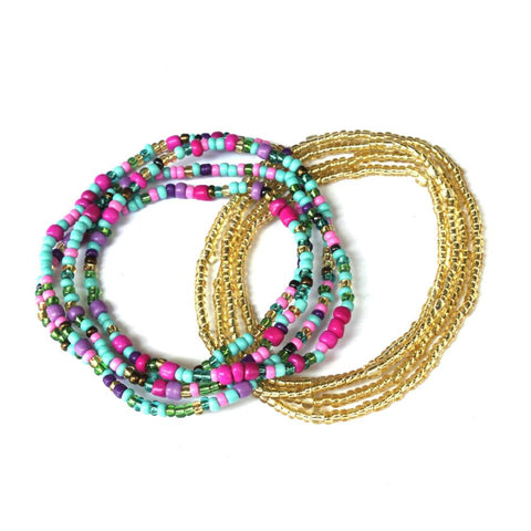 Image of Bohemia Colorful Beads Waist Belly Beach Waistband Bikini Beads Jewelry-FrenzyAfricanFashion.com