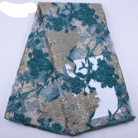 Image of Brocade Lace Fabric Material French Jacquard Lace Fabric-FrenzyAfricanFashion.com