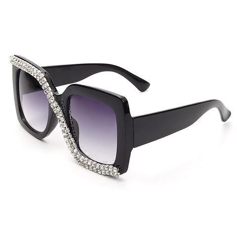 Image of Women Luxury Vintage Oversized Sunglasses Rhinestone Glasses Shades-FrenzyAfricanFashion.com