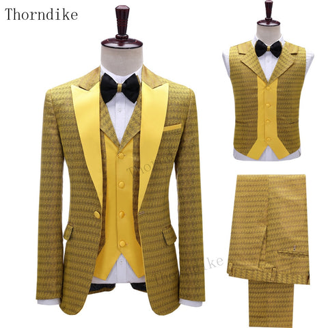 Image of Mens Wedding Jacket Singer 3-Piece Suit Blazer-FrenzyAfricanFashion.com