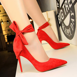 High Heels Suede Women Shoes Pump Wedding Shoes Footwear-FrenzyAfricanFashion.com