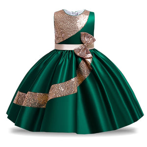 Pageant Kids Party Dress Sequin Princess Elegant Girls Clothes-FrenzyAfricanFashion.com